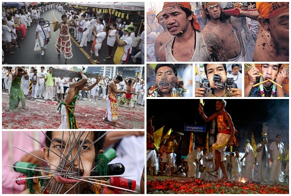 thái lan, văn hóa thái lan, lễ hội ăn chay hành xác kỳ dị ở thái lan