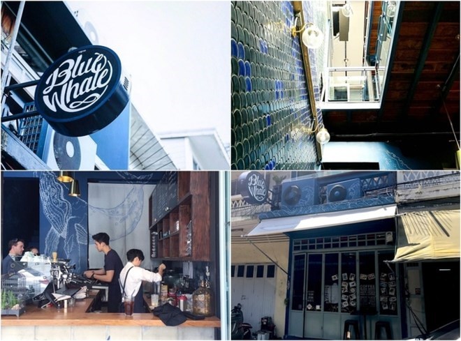 Ghé đến quán cafe màu xanh dương Blue Whale ở Thái Lan