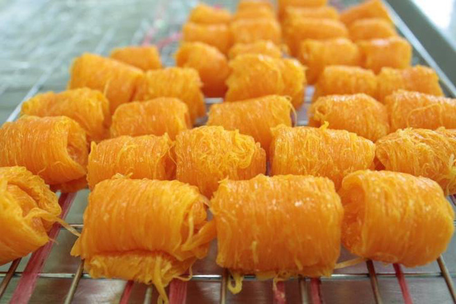ẩm thực, thái lan, foi thong - món topping mang gam màu vàng bắt mắt của thái lan