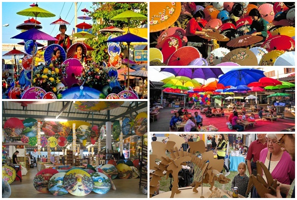 Hòa mình vào lễ hội Bosang Umbrella Fair đầy màu sắc ở Thái Lan