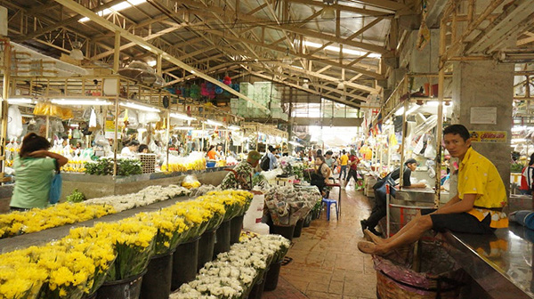 Chợ hoa Pak Klong Talad - điểm đến cho những ai thích hoa ở Thái Lan