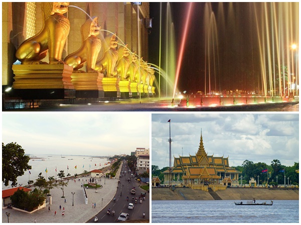 Sisowath Quay - khu vực ven sông lịch sử ở Phnom Penh, Campuchia