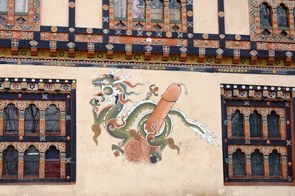 khám phá, trải nghiệm, độc đáo tín ngưỡng phồn thực tại bhutan