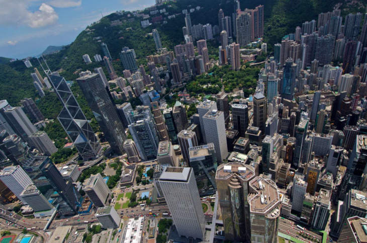 Nhìn ngắm tòa nhà BOC Tower cao nhất Quận trung tâm đảo Hồng Kông