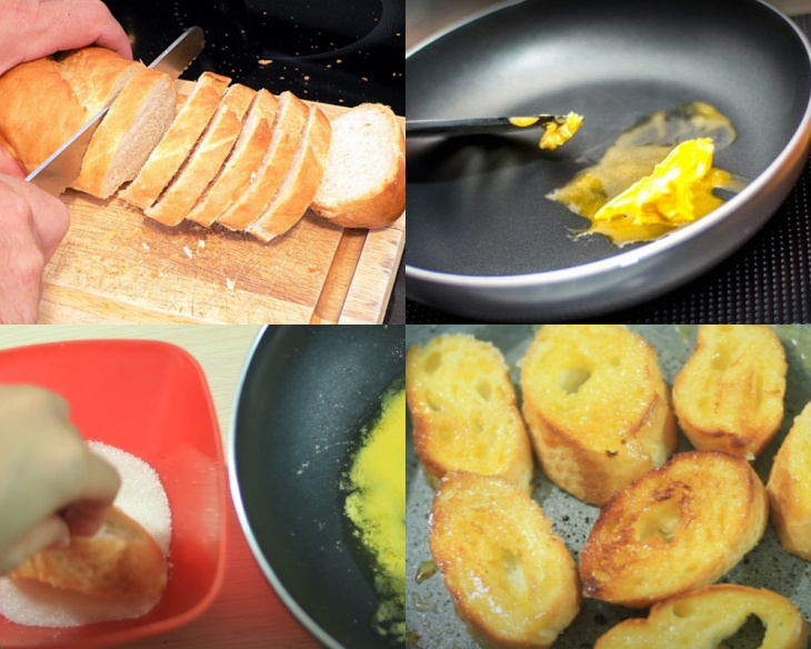 bữa sáng, bữa tối, cách làm bánh mì bơ đường bằng chảo đơn giản ngay tại nhà