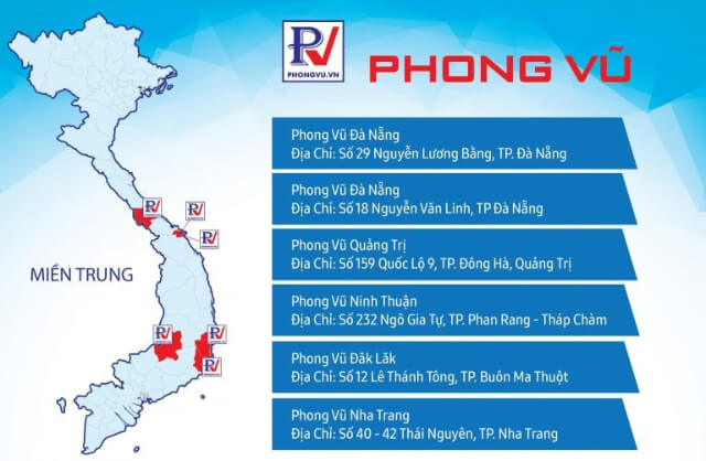 Danh sách cửa hàng Phong Vũ Ninh Thuận cập nhật 2021