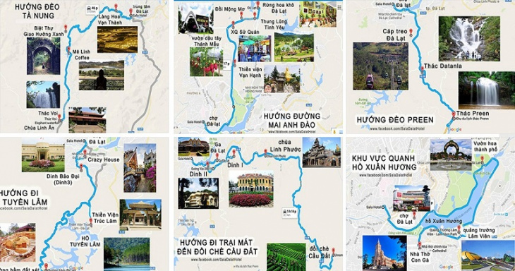 Bản đồ khu du lịch Đà Lạt: Cập nhật chi tiết mới nhất năm 2020