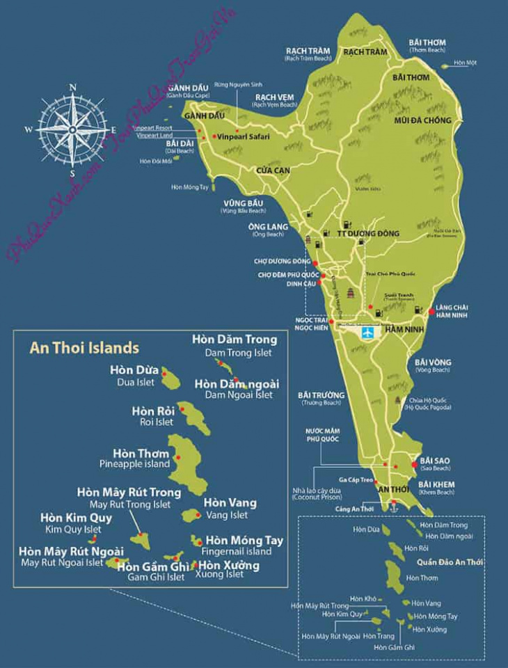 Bản đồ Phú Quốc: Cùng bạn khám phá đảo Ngọc xinh đẹp