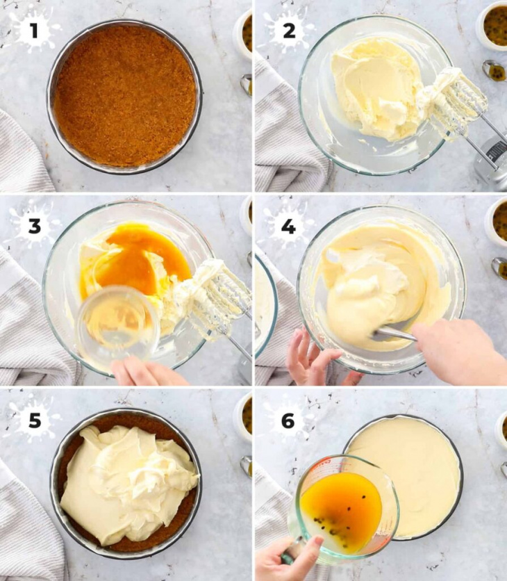 bữa sáng, món bánh, cách làm cheesecake chanh dây không cần nướng cực dễ