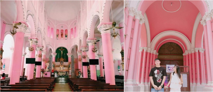 khám phá, trải nghiệm, muôn kiểu check-in với nhà thờ hồng hút du khách ở tp.hcm