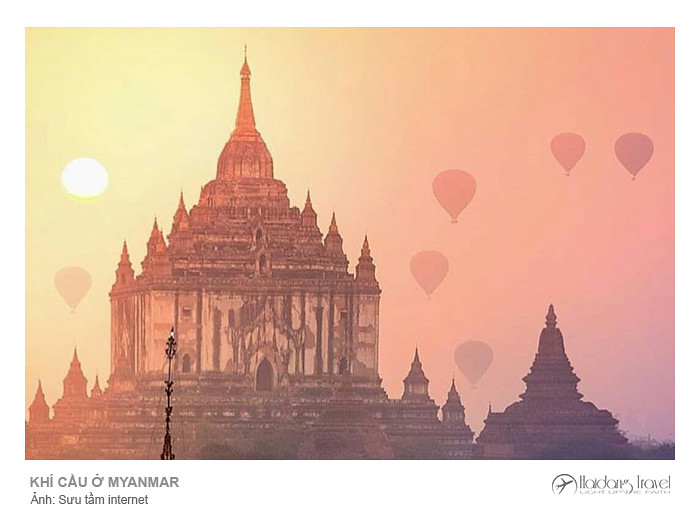 Ngắm khinh khí cầu tuyệt đẹp ở Myanmar