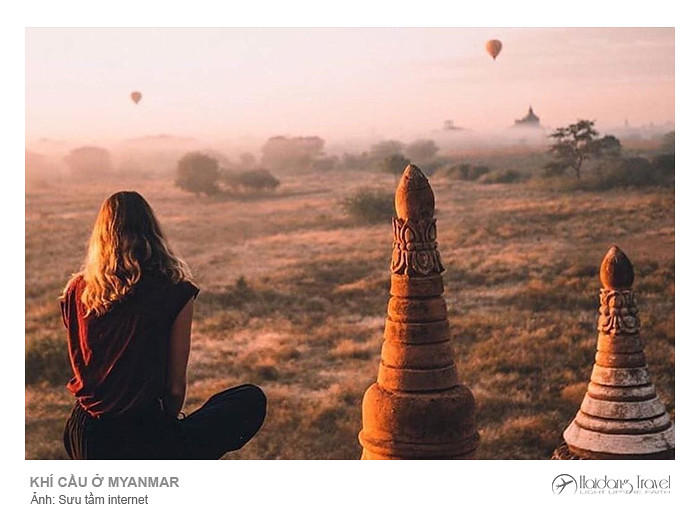 khám phá, trải nghiệm, ngắm khinh khí cầu tuyệt đẹp ở myanmar