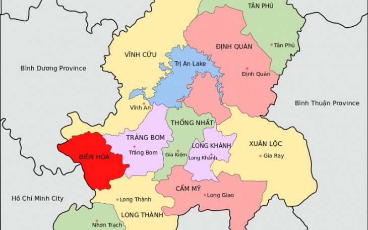Bản đồ du lịch và hành chính tỉnh Đồng Nai được nhiều người xem nhất