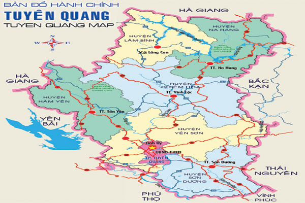 Bản đồ du lịch và hành chính tỉnh Tuyên Quang được nhiều người xem nhất