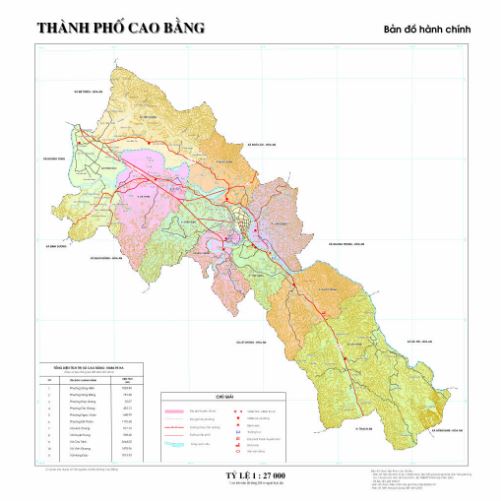 Bản đồ du lịch và hành chính tỉnh Cao Bằng online chuẩn và chính xác