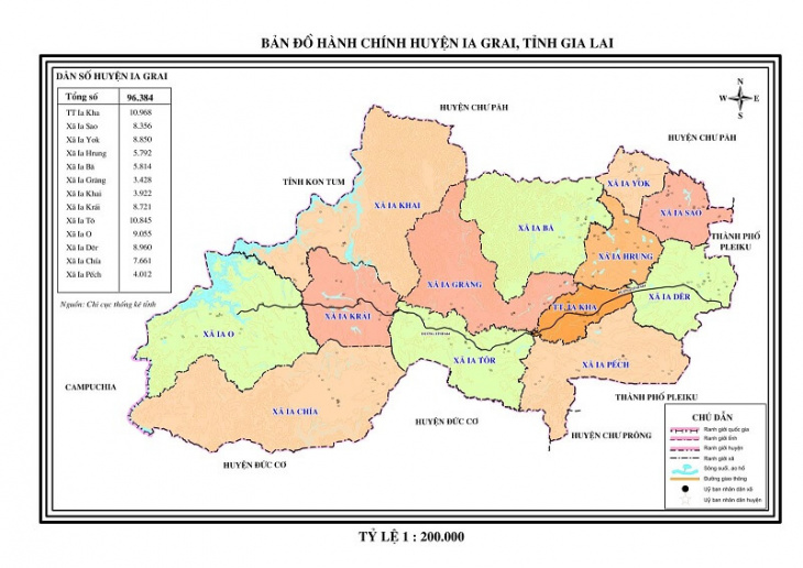Bản đồ du lịch và hành chính tỉnh Gia Lai online bản chuẩn