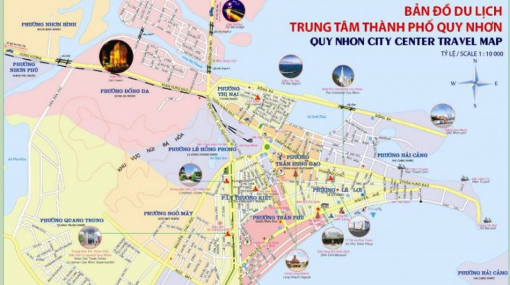 Bản đồ du lịch và hành chính tỉnh Bình Định vừa mới cập nhất