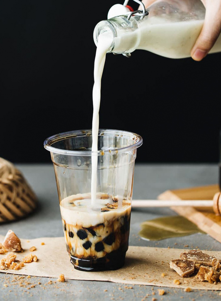 ẩm thực, cách làm sữa tươi trân châu đường đen đơn giản, thơm ngon tại nhà