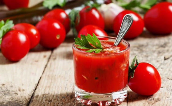 ẩm thực, hướng dẫn cách làm sinh tố cà chua ngọt thanh, bổ dưỡng