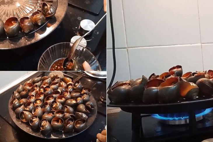 ẩm thực, cách làm ốc bươu nướng tiêu đen chuẩn vị