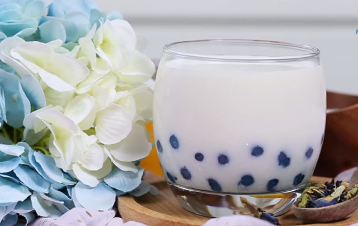 ẩm thực, hướng dẫn cách làm sữa tươi trân châu hoa đậu biếc