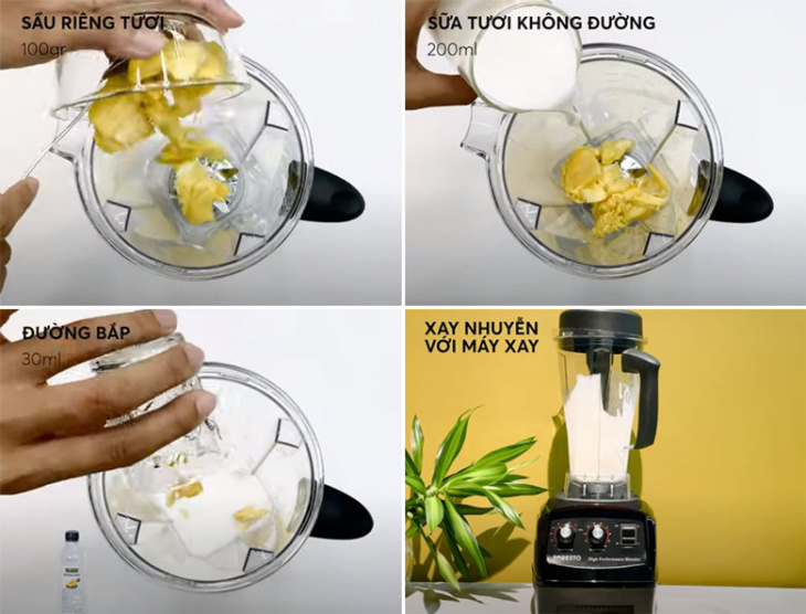 ẩm thực, [chi tiết] cách làm trà sữa sầu riêng tại nhà thơm ngon