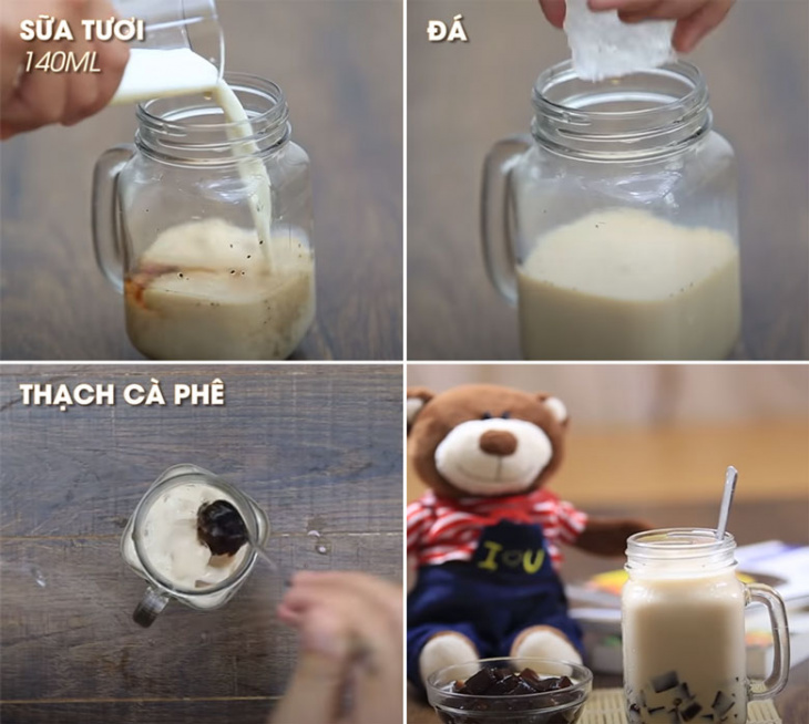 ẩm thực, chia sẻ cách làm trà sữa thạch rau câu siêu ngon tại nhà