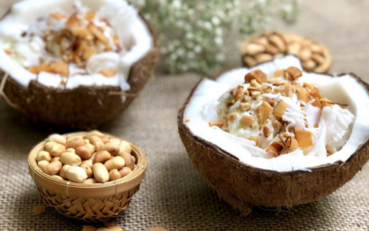 ẩm thực, hướng dẫn cách làm kem dừa thái lan thơm bùi, béo ngậy