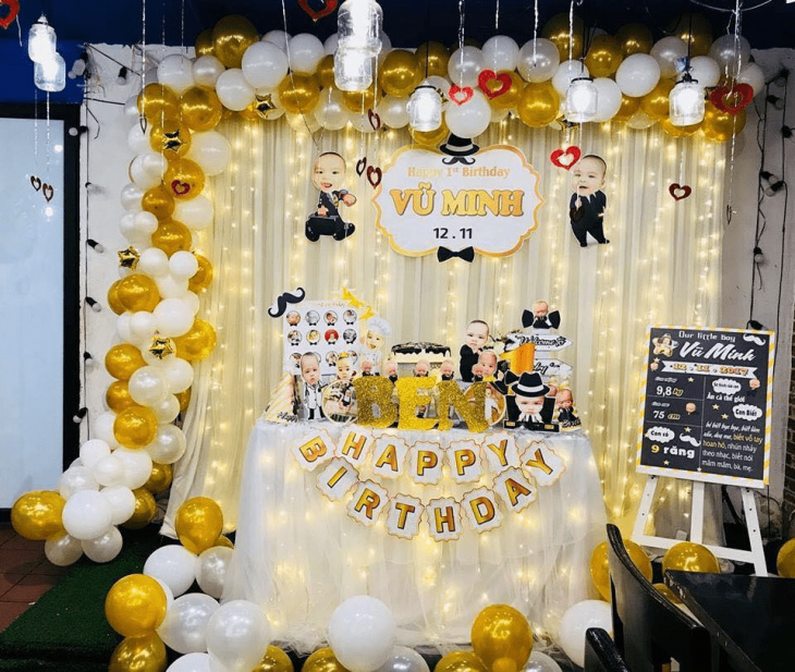 Trang trí tiệc sinh nhật cho bé My 2018 Thảo Điền Sài Gòn
