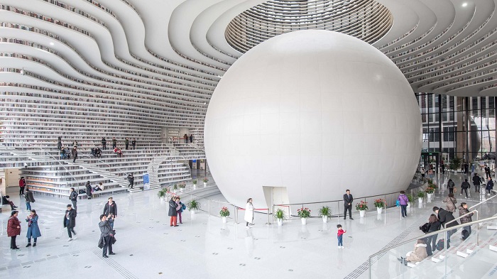 Thư viện Tân Hải - choáng ngợp trước siêu thư viện lớn nhất Trung Quốc