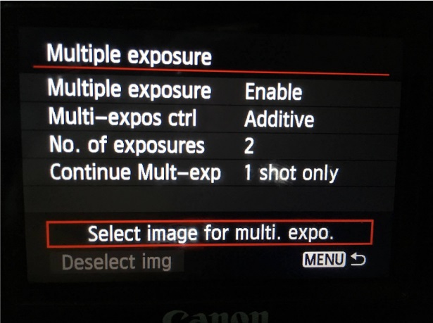 chụp ảnh, hướng dẫn kỹ thuật chụp ảnh chồng hình multiexposure trên máy ảnh canon