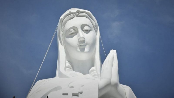 khám phá, trải nghiệm, ngỡ ngàng tượng đức mẹ maria cao nhất việt nam trên đỉnh núi cúi đồng nai