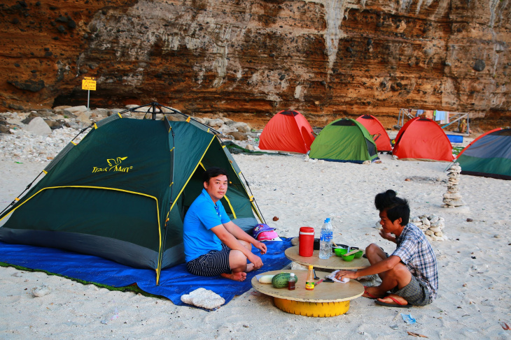 khám phá, trải nghiệm, bỏ túi kinh nghiệm camping “cực chill, cực phiêu” trên đảo lý sơn