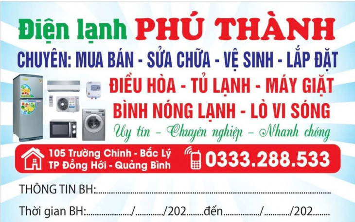 Top 6 địa chỉ sửa chữa điện lạnh chất lượng tại Quảng Bình