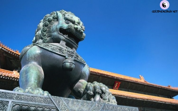 phong thủy, truyền thuyết về sư tử đá và hé lộ bí mật miếng ruy băng đỏ che mắt – chinese guardian lions