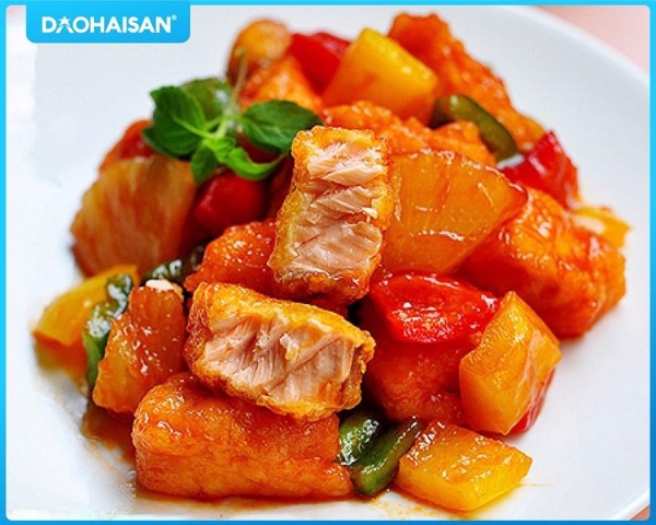 ẩm thực, món ngon, hướng dẫn thực hiện món cá hồi sốt chua ngọt thơm ngon đậm vị