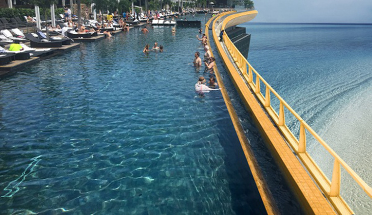 Đà Nẵng - Trải nghiệm bể bơi vô cực dát vàng 24K trên tầng thượng