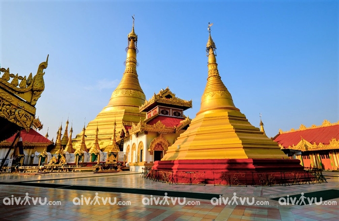 châu á, choáng ngợp với những ngôi chùa dát vàng, đính kim cương ở myanmar