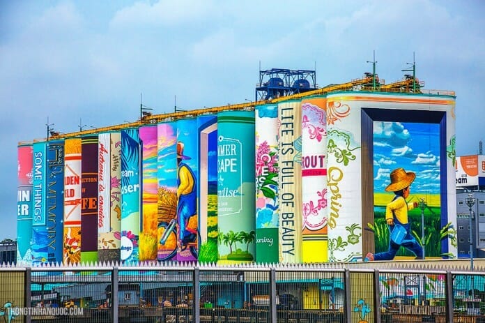 hàn quốc, bức tranh tường lớn nhất thế giới ở cảng incheon, kỉ lục guinness