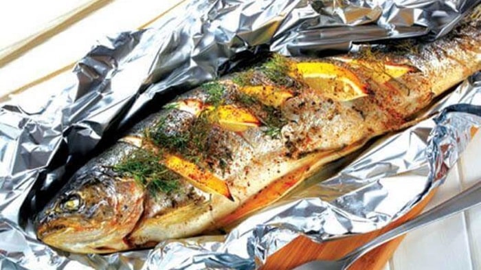 ẩm thực, món ngon, cách làm cá tầm nướng giấy bạc chỉ trong 5 phút