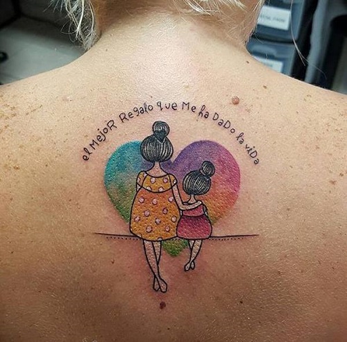 Yi Tattoo  Hình xăm ý nghĩa trong ngày tks e gái nhé Hình xăm mẹ bồng con  tượng trưng cho sự che chở nâng niu bảo bọc và tình thương bao