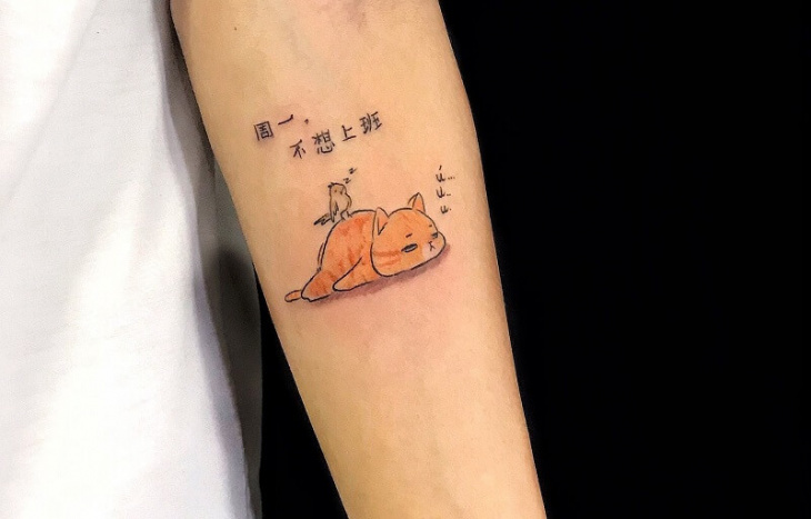 Mèo Lười Tattoo