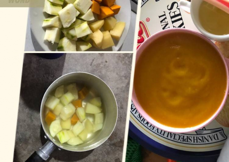 Ăn dặm cho trẻ 6 tháng: bí ngòi, bí đỏ và khoai tây