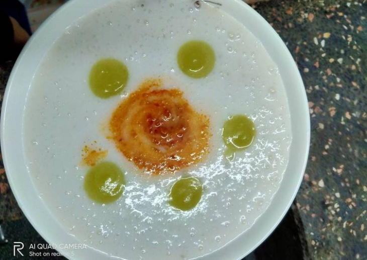 Porridge shrimp with cheese and squash (Cháo tôm bí đao phô mai)