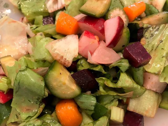bepvang, củ cải đường, gỏi ngũ sắc, salad ngũ sắc, salad trộn, salad trộn củ dền, salad ngũ sắc