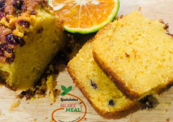 Bánh bông lan bơ, cam & việt quất (Cranberry orange butter cake)