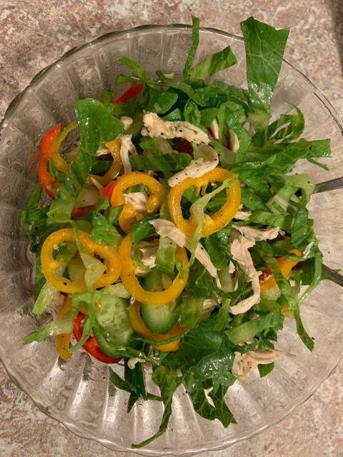 bó xôi salad trộn, salad, salad ức gà, ức gà, salad mix + ức gà