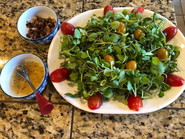 nhật, rau salad, rau sống, salad trộn rau, trộn dầu dấm, xoong, rau salad xoong nhật trộn dầu dấm