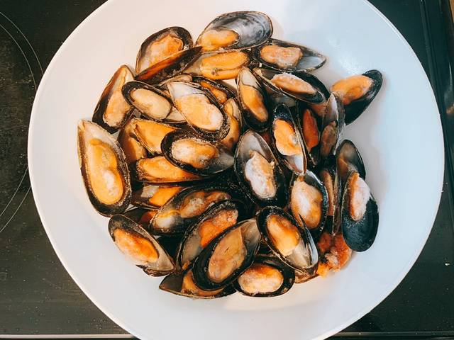 mussels, nướng mỡ hành, phi mỡ hành, vẹm nướng mỡ hành, vẹm nướng mỡ hành (mussels)