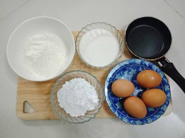 ăn vặt bột mì, baking powder, bánh, bánh chiên, bánh ngọt, bánh rán, lòng trắng trứng, bánh bông lan bột bánh rán xốp mềm bằng chảo chống dính